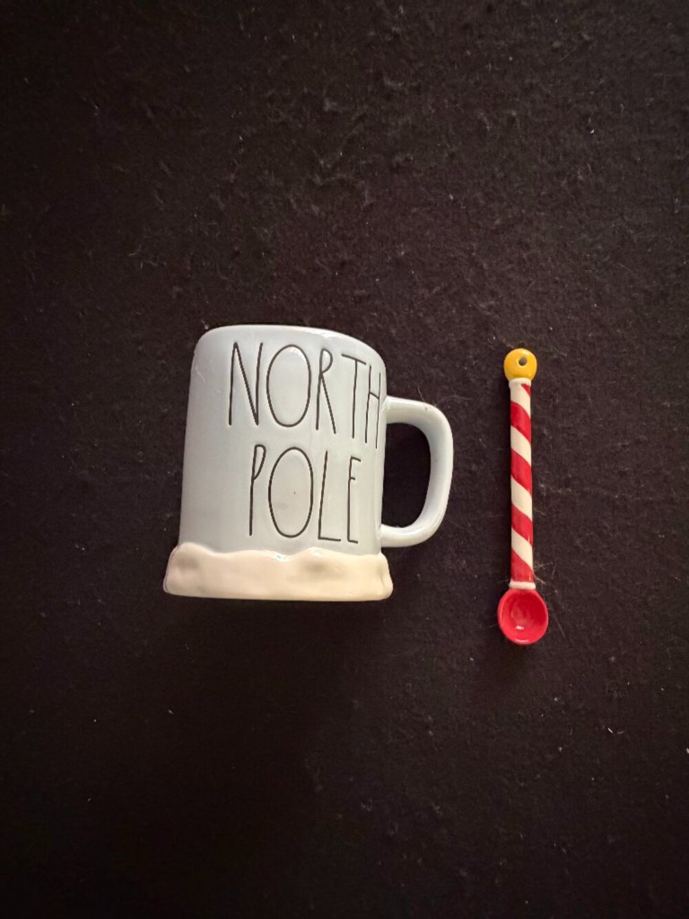 🎄Christmas In July🎄Rae Dunn ‘North Pole’ Holiday Ceramic Mug W/Spoon